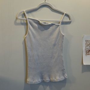 AGOLDE knit tank with asymmetrical neckline size L
